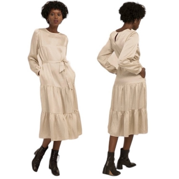 FRNCH Like New Adda Midi Dress, Tiered, Ruffled, Prairie‎ Style, size Large - Picture 2 of 13